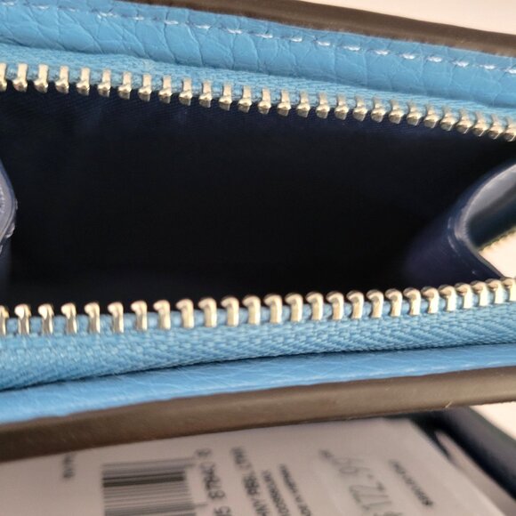 Coach CBO77 Snap Wallet Shiny Pebbled Leather Small Clutch Pool - Picture 6 of 6